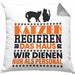 Katze Kissen mit Füllung 40x40 Geschenk Spruch Geschenkidee für Katzen-Mama Papa Katzenliebhaber Katzen Regieren Das Haus Wir Dienen Nur Als Personal (Grau) Grau Trendation