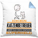 Katzenbetreuer Geschenk Kissen mit Füllung 40x40 Ich Bin Katzenbetreuer Aber Sag Doch Einfach Superheld Lustige Geschenkdiee für Katzenbetreuer (Grau) Blau Trendation