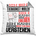 Tierkunst-Maler Geschenk Kaffee-Kissen mit Füllung 40x40 Geschenkidee für Tierkunst-Maler Ich Bin Tierkunst-Maler Ich Kann Es Dir Erklären Jedoch Nicht Für Dich Verstehen Spruch Lustig (Grau) Grau Trendation