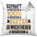 Gewichtheber Geschenk Lustiger Spruch für Gewichtheber Geschenkidee Bester Gewichtheber Der WeltKissen mit Füllung 40x40 (Grau) Grau Trendation