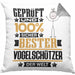 Vogelschützer Geschenk Lustiger Spruch für Vogelschützer Geschenkidee Bester Vogelschützer Der WeltKissen mit Füllung 40x40 (Grau) Grau Trendation