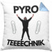 Pyrotechnik Kissen mit Füllung 40x40 Geschenk Pyrotechnik Ist Doch Kein Verbrechen Meme (Grau) Blau Trendation