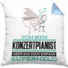 Konzertpianist Geschenk Kissen mit Füllung 40x40 Ich Bin Konzertpianist Aber Sag Doch Einfach Superheld Lustige Geschenkdiee für Konzertpianist (Grau) Blau Trendation