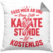 Karate Kissen mit Füllung 40x40 Geschenk Fass Mich An Und Deine Erste Karate Stunde Ist Umsonst (Grau) Grau Trendation