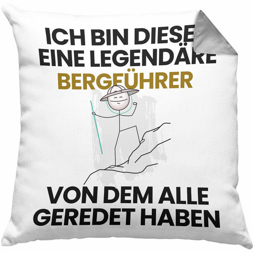 Bergführer Geschenk Kissen mit Füllung 40x40 Lustige Geschenkidee Geburtstag für Bergführer Ich Bin Dieser Legendäre Bergführer Von Dem Alle Geredet Haben (Grau) Grau Trendation