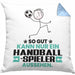 Handballspieler Geschenk Kissen mit Füllung 40x40 So Gut Kann Nur Ein Handballspieler Aussehen Geschenkidee (Grau) Blau Trendation