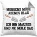 Maurer Kissen mit Füllung 40x40 Geschenk Mit Spruch Maurer Geschenkidee Lustig Männer (Grau) Grau Trendation