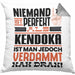Kendoka Geschenk Kissen mit Füllung 40x40 Lustige Geschenkidee für Kendoka Geburtstag Niemand Ist Perfekt Aber Als Kendoka Ist Man Nah Dran (Grau) Grau Trendation