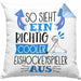 So Sieht Ein Richtig Cooler Eishockeyspieler Aus Geschenk Kissen mit Füllung 40x40 Lustiger Spruch Geschenkidee (Grau) Blau Trendation
