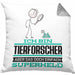 Tierforscher Geschenk Kissen mit Füllung 40x40 Ich Bin Tierforscher Aber Sag Doch Einfach Superheld Lustige Geschenkdiee für Tierforscher (Grau) Grau Trendation