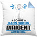 Dirigent Geschenk Kissen mit Füllung 40x40 So Gut Kann Nur Ein Dirigent Aussehen Geschenkidee (Grau) Blau Trendation