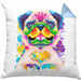 Mops Besitzer Farbe Love Kissen mit Füllung 40x40 Geschenk Lustiger Spruch Geschenkidee Mops Besitzerin (Grau) Blau Trendation