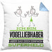 Vogelliebhaber Geschenk Kissen mit Füllung 40x40 Ich Bin Vogelliebhaber Aber Sag Doch Einfach Superheld Lustige Geschenkdiee für Vogelliebhaber (Grau) Blau Trendation