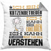 Katzenbetreuer Geschenk Kaffee-Kissen mit Füllung 40x40 Geschenkidee für Katzenbetreuer Ich Bin Katzenbetreuer Ich Kann Es Dir Erklären Jedoch Nicht Für Dich Verstehen Spruch Lustig (Grau) Grau Trendation
