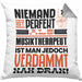 Musiktherapeut Geschenk Kissen mit Füllung 40x40 Lustige Geschenkidee für Musiktherapeut Geburtstag Niemand Ist Perfekt Aber Als Musiktherapeut Ist Man Nah Dran (Grau) Grau Trendation