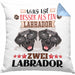 Labrador Besitzer Kissen mit Füllung 40x40 Geschenk Lustiger Spruch Geschenkidee Was Ist Besser Als Ein Labrador (Grau) Blau Trendation