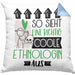 Ethnologin Geschenk Kissen mit Füllung 40x40 Geschenkidee für Ethnologin Geburtstag Weihnachten Spruch So Sieht Eine Richtig Coole Ethnologin Aus (Grau) Blau Trendation