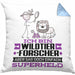 Wildtierforscher Geschenk Kissen mit Füllung 40x40 Ich Bin Wildtierforscher Aber Sag Doch Einfach Superheld Lustige Geschenkdiee für Wildtierforscher (Grau) Blau Trendation