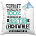 Leichtathlet Geschenk Lustiger Spruch für Leichtathlet Geschenkidee Bester Leichtathlet Der WeltKissen mit Füllung 40x40 (Grau) Blau Trendation