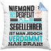 Segellehrer Geschenk Kissen mit Füllung 40x40 Lustige Geschenkidee für Segellehrer Geburtstag Niemand Ist Perfekt Aber Als Segellehrer Ist Man Nah Dran (Grau) Blau Trendation