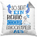 So Sieht Ein Richtig Cooler Eishockeyspieler Aus Geschenk Kissen mit Füllung 40x40 Lustiger Spruch Geschenkidee (Grau) Grau Trendation
