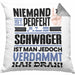 Schwager Geschenk Kissen mit Füllung 40x40 Lustige Geschenkidee für Schwager Geburtstag Niemand Ist Perfekt Aber Als Schwager Ist Man Nah Dran (Grau) Grau Trendation