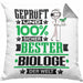 Biologe Geschenk Lustiger Spruch für Biologe Geschenkidee Bester Biologe Der WeltKissen mit Füllung 40x40 (Grau) Grau Trendation