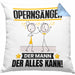 Opernsänger Kissen mit Füllung 40x40 Geschenk für Opernsänger Der Mann Der Alles Kann Geschenkidee zum Geburtstag (Grau) Blau Trendation