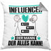 Influencer Kissen mit Füllung 40x40 Geschenk für Influencer Der Mann Der Alles Kann Geschenkidee zum Geburtstag (Grau) Grau Trendation