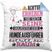 Hundeausführer Geschenk Kissen mit Füllung 40x40 Lustiger Spruch Erheben Sie Sich Der Hundeausführer Betritt den Raum (Grau) Blau Trendation