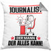 Journalist Kissen mit Füllung 40x40 Geschenk für Journalist Der Mann Der Alles Kann Geschenkidee zum Geburtstag (Grau) Grau Trendation