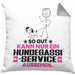 Hundegassi-Service Geschenk Kissen mit Füllung 40x40 So Gut Kann Nur Ein Hundegassi-Service Aussehen Geschenkidee (Grau) Grau Trendation