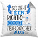 Tierforscher Kissen mit Füllung 40x40 So Sieht Ein Richtig Cooler Tierforscher Aus Geschenk Lustiger Spruch Geschenkidee (Grau) Grau Trendation