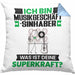 Musikgeschäftsinhaber Kissen mit Füllung 40x40 Geschenk für Musikgeschäftsinhaber Geburtstag Lustiger Spruch Was Ist Deine Superkraft (Grau) Blau Trendation