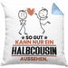 Halbcousin Geschenk Kissen mit Füllung 40x40 So Gut Kann Nur Ein Halbcousin Aussehen Geschenkidee (Grau) Blau Trendation