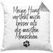Hundebesitzer Kissen mit Füllung 40x40 Geschenk Mein Hund Versteht Mich Besser als die meistn Menschen Geschenkidee Hunde Mama Frauchen Herrchen (Grau) Grau Trendation