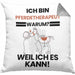 Pferdetherapeut Geschenk Kissen mit Füllung 40x40 Lustiger Spruch Ich Bin Pferdetherapeut Warum Weil Ich Es Kann Geschenkidee Bester Pferdetherapeut Geburtstag (Grau) Grau Trendation