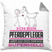 Pferdepfleger Geschenk Kissen mit Füllung 40x40 Ich Bin Pferdepfleger Aber Sag Doch Einfach Superheld Lustige Geschenkdiee für Pferdepfleger (Grau) Grau Trendation