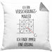 Versicherungsmakler Kissen mit Füllung 40x40 Geschenk Lustiger Spruch Ich Finde Immer Eine Lösung Kaffee (Grau) Grau Trendation