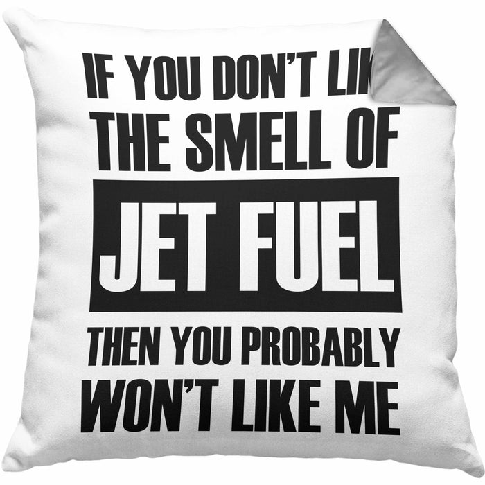 Fuel Kissen mit Füllung 40x40 Geschenk für Fluglotsen mit Spruch (Grau) Grau Trendation