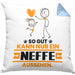 Neffe Geschenk Kissen mit Füllung 40x40 So Gut Kann Nur Ein Neffe Aussehen Geschenkidee (Grau) Blau Trendation