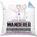 Wandern Geschenk Kissen mit Füllung 40x40 Ich Bin Wandern Aber Sag Doch Einfach Superheld Lustige Geschenkdiee für Wandern (Grau) Blau Trendation