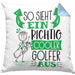 Golf-Spieler Kissen mit Füllung 40x40 Geschenk So Sieht Ein Richtig Cooler Golf-Spieler Aus Geschenkidee Spruch Lustig (Grau) Blau Trendation