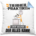 Tierheilpraktiker Kissen mit Füllung 40x40 Geschenk für Tierheilpraktiker Der Mann Der Alles Kann Geschenkidee zum Geburtstag (Grau) Blau Trendation