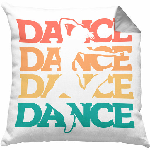 Lustige Tänzer Kissen mit Füllung 40x40 Geschenk für Tanzbegeisterte Tanzlehrer Grafik Dance (Grau) Grau Trendation