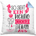 Ehemann Kissen mit Füllung 40x40 Geschenk So Sieht Ein RIchtig Cooler Ehemann Aus Geschenkidee Lustiger Spruch Geburtstag (Grau) Blau Trendation