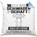 Schwägerschaft Kissen mit Füllung 40x40 Geschenk für Schwägerschaft Geburtstag Lustiger Spruch Was Ist Deine Superkraft (Grau) Blau Trendation