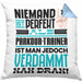 Parkour-Trainer Geschenk Kissen mit Füllung 40x40 Lustige Geschenkidee für Parkour-Trainer Geburtstag Niemand Ist Perfekt Aber Als Parkour-Trainer Ist Man Nah Dran (Grau) Blau Trendation