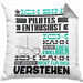 Pilates-Enthusiast Geschenk Kaffee-Kissen mit Füllung 40x40 Geschenkidee für Pilates-Enthusiast Ich Bin Pilates-Enthusiast Ich Kann Es Dir Erklären Jedoch Nicht Für Dich Verstehen Spruch Lustig (Grau) Grau Trendation