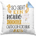 So Sieht Ein Richtig Cooler Outdoor-Fotograf Aus Kissen mit Füllung 40x40 Geschenk für Outdoor-Fotograf Geburtstag Geschenkdiee (Grau) Blau Trendation